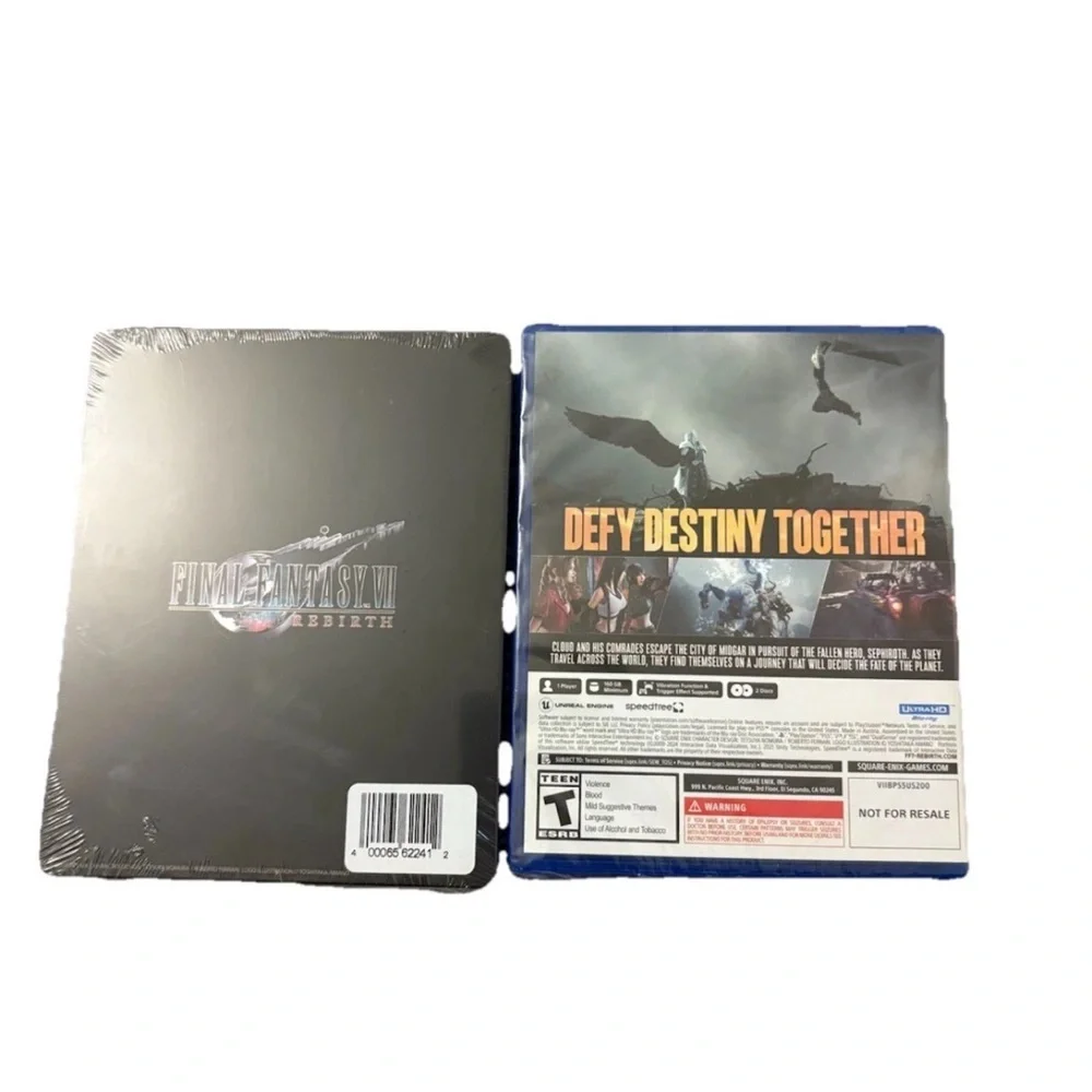 Final Fantasy VII 7 Rebirth Game & Rebirth Steelbook Case For Sony PS5 Sealed